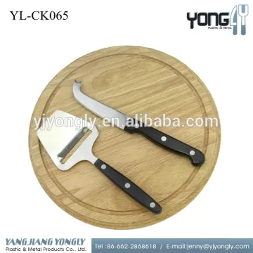 Natural bamboo cutting board cheese knife set