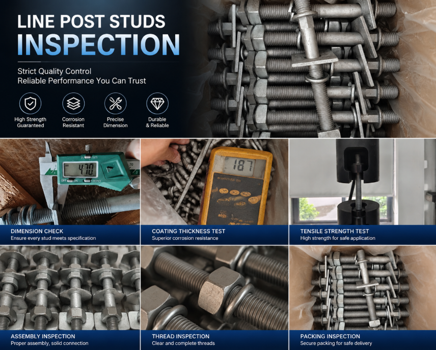 line post studs test