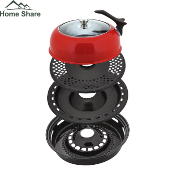 Easy Clean Non-Stick Camping Round Frying Pan Aluminum Non-Stick Baking Pan Grilling Pan for Outdoor and Kitchen Cooking