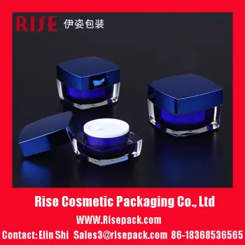 Square Shape Acrylic Cosmetic Jar For Cosmetic Packaging