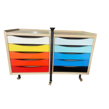 Modern colorful Finn Juhl Glove Cabinet
