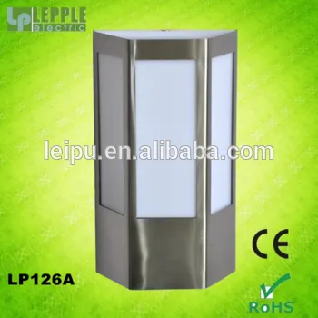 New design E27 socket IP44 waterproof modern stainless steel garden outdoor wall light