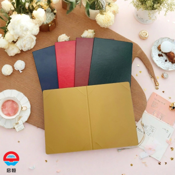 High Quality Leather Business Folder with Hardboard Edges