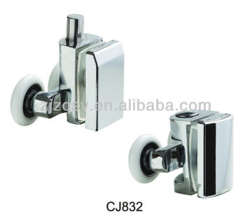 ABS+Zinc sliding door rollers wheel/shower round glass door rollers/double wheel