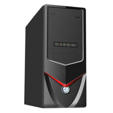 Mid Atx Tower Computer Cases With 0.5mm Sgcc And Usb / Audio Ports, 4 * Cdrom Spaces