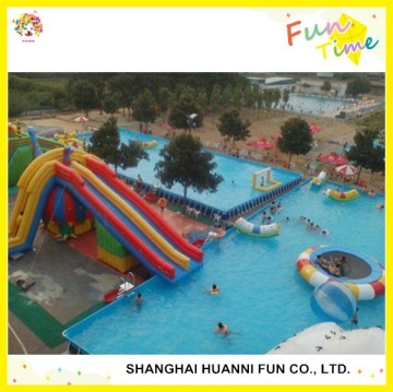 2015 large rectangular metal frame pool, PVC swimming pool