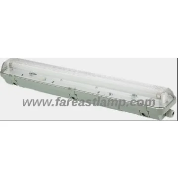 Tri proof lighting fixture 2x58W fluorescent lamp anti-UV PC material