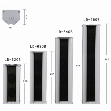 waterproof outdoor PA aluminium column speaker