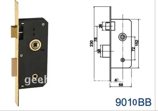 Zinc Alloy Mortise Door Lock Body