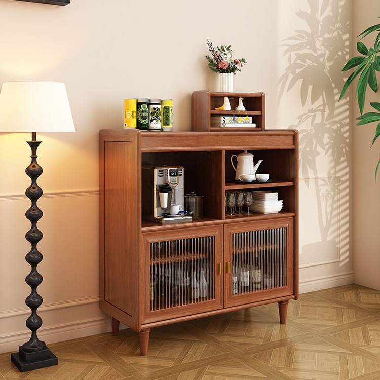Wood Finish Buffet Cabinet with Ample Storage