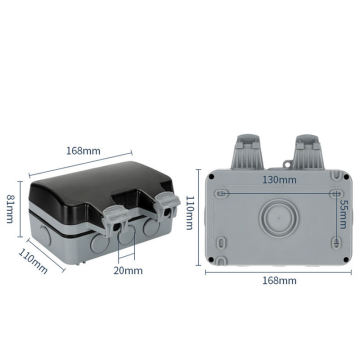 İngiltere, AB, Almanca ve Fransız Evrensel Standart USB Outlets Koruma Kapağına Sahip - IP66 IK08 2WED Dış Mekan Su Geçirmez