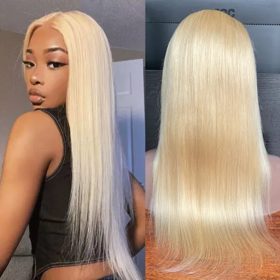 Blonde Human Hair Wig,Lace Frontal Women Wigs Brazilian Blond,Wholesale Wig Raw Human Hair 613 Lace Front