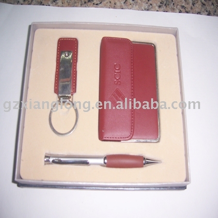 Pen,card holder,keychain and gift box for promotion