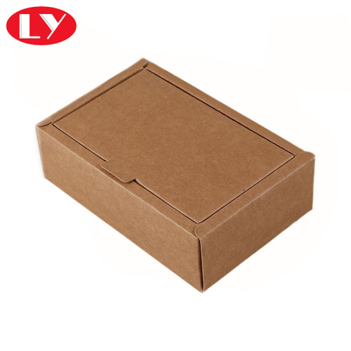 Caja de papel tipo Kraft para embalaje de productos.