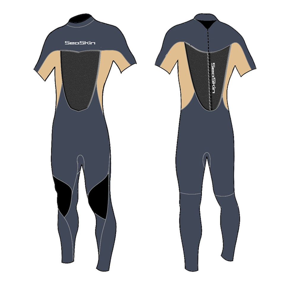 Seaskin Back Zip Short Sleeve Springsuit Wetsuit