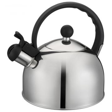 BlackHandle and Stainless Steel Lid of Whistling Kettle