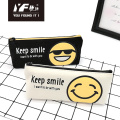Trousse à crayons en toile personnalisée Keep Smile Style