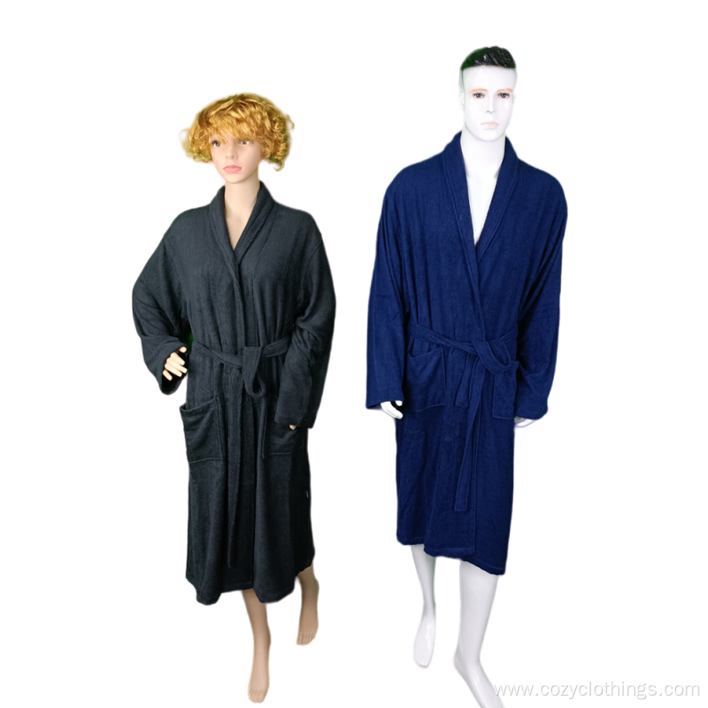 Super soft hotel bamboo fabric bathrobe men
