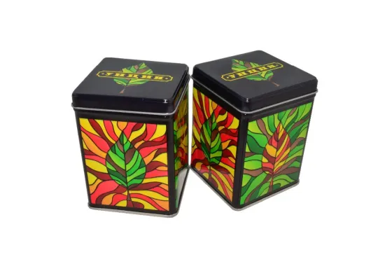 metal tin tea storage box