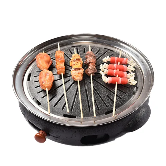 Commercial Outdoor Round Stainless Steel Korean Charcoal BBQ Grill