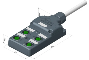 4 Port M12 2CH Terminal Block Distribution Box for pharmaceutical industry