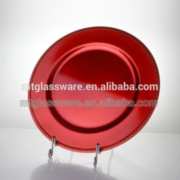 FDA,PP,Eco-friendly 11 inch red plastic disposable charger plate                        
                                                Quality Choice