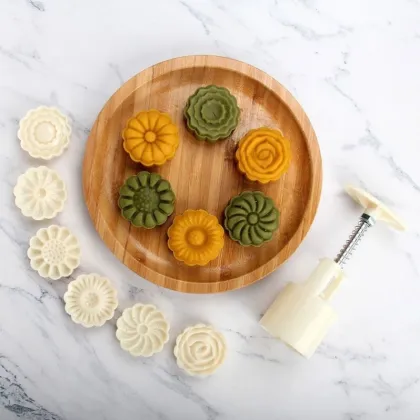 Food Grade Plastic ABS Round Mooncake Mold Pastry Tool