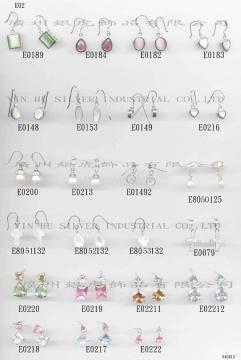 silver earring.