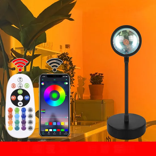 Smart App Sunset Projection LED Light - Multi-Colors Rainbow Floor Lamp