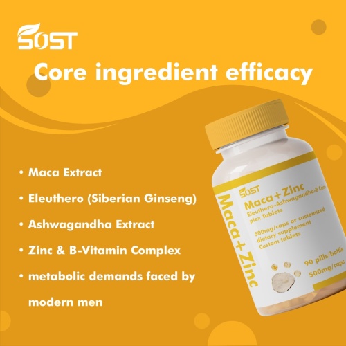 Premium Maca Eleuthero Ashwagandha cink B kompleks tablete