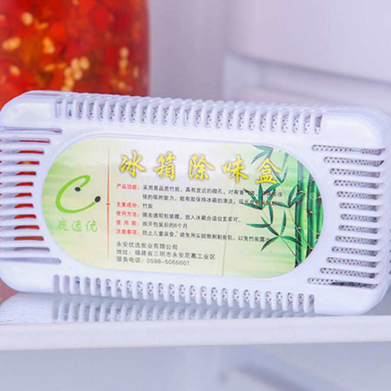 2 Box Refrigerator Air Purifier Bamboo Charcoal Activated Carbon Box Odour Absorber Closet Deodorant Freezer Deodorizer Smell