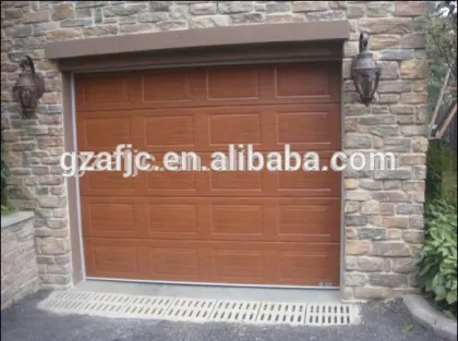 Guangzhou overhead garage doors, automatic sectional overhead pinch resistance garage door