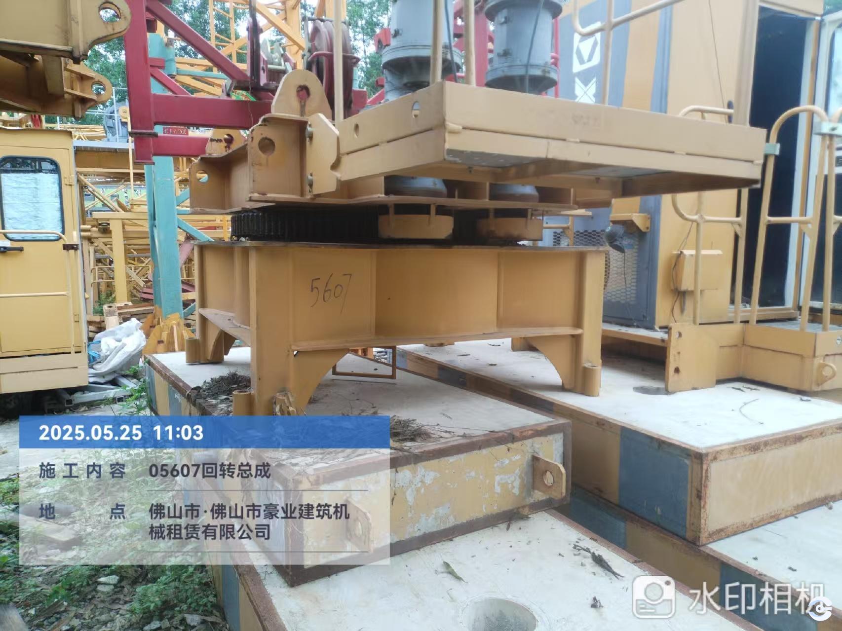 Pre-owned tower crane showing cabin and boom