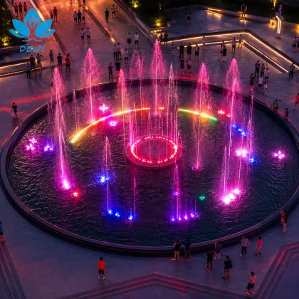 Outdoor flower shape musical dance fountain