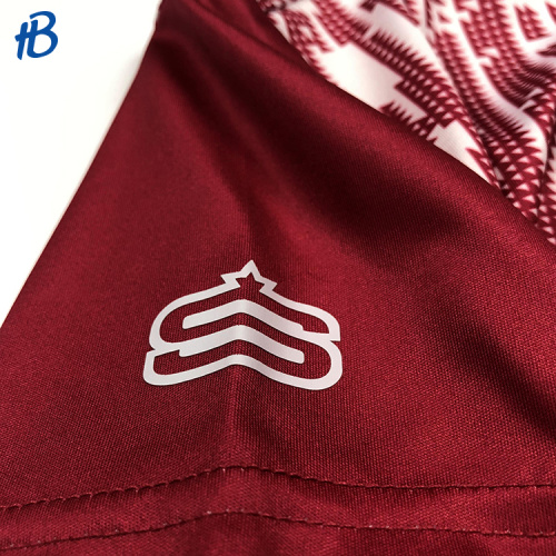red variegated white stripes polo shirt for man