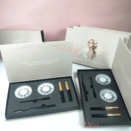 Complete DIY Eyelash Kit: Including Couture Lash Extensions, Faux Mink Tweezers, Adhesive, and Per Cluster Ready Eyelashes