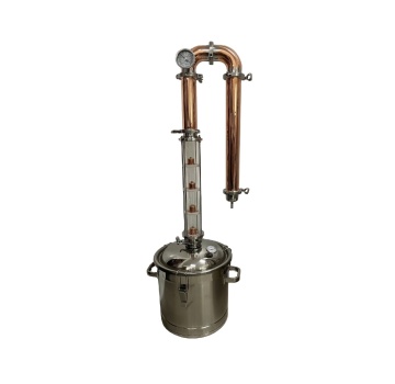 Copper Column Still Distillation Equipment for Whiskey, Brandy, Gin, and Rum - 30L Capacity