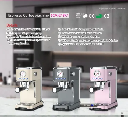 SCM-218A1 & SCM-218A2 Espresso Coffee Machine