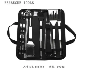 Heavy Duty BBQ Grill Tool Set in Case - The Very Best Grill Gift on Birthday Wedding - Professional BBQ Accessories Set for Outdoor Cooking Camping Grilling