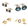 Wholesale Rose Gold Tuxedo Shirt Cufflinks Set Metal Tie Clip Accessories Men's Weddings Parties Engagements Anniversaries Gifts