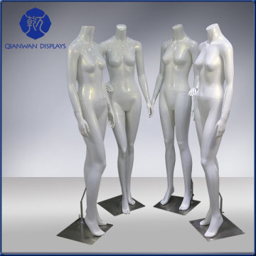 Clothes window display high gloss headless sexy lifelike female mannequin