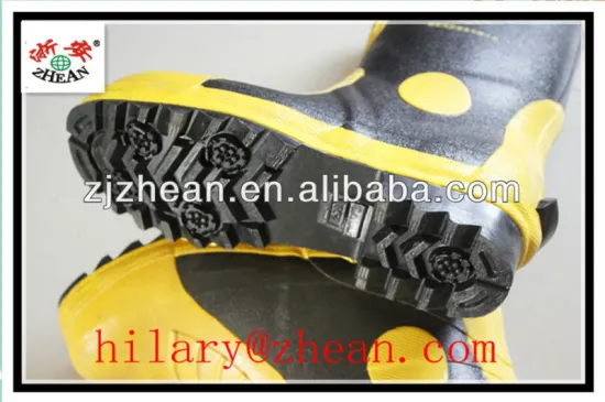 fire resistant safety boots/firefighter rubber boots