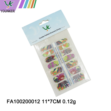 Colorful Flower Design New Nail Sticker