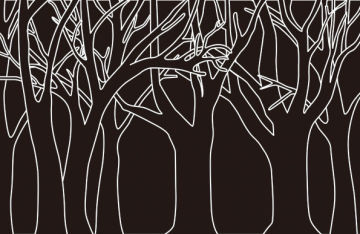 Custom Opacity, One Way Vision Black And White Tree Wall Decoration Painting