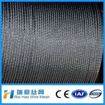 Ungalvanized Elevator Steel Wire Rope 8x19S+FC with one yellow strand