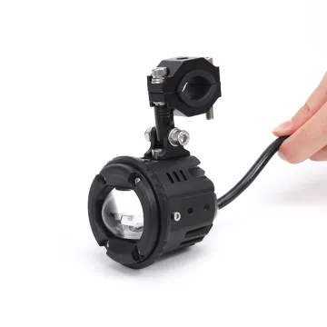 Motorcycle intelligent light-controlled spotlight yellow-white light aluminum alloy high-brightness headlight