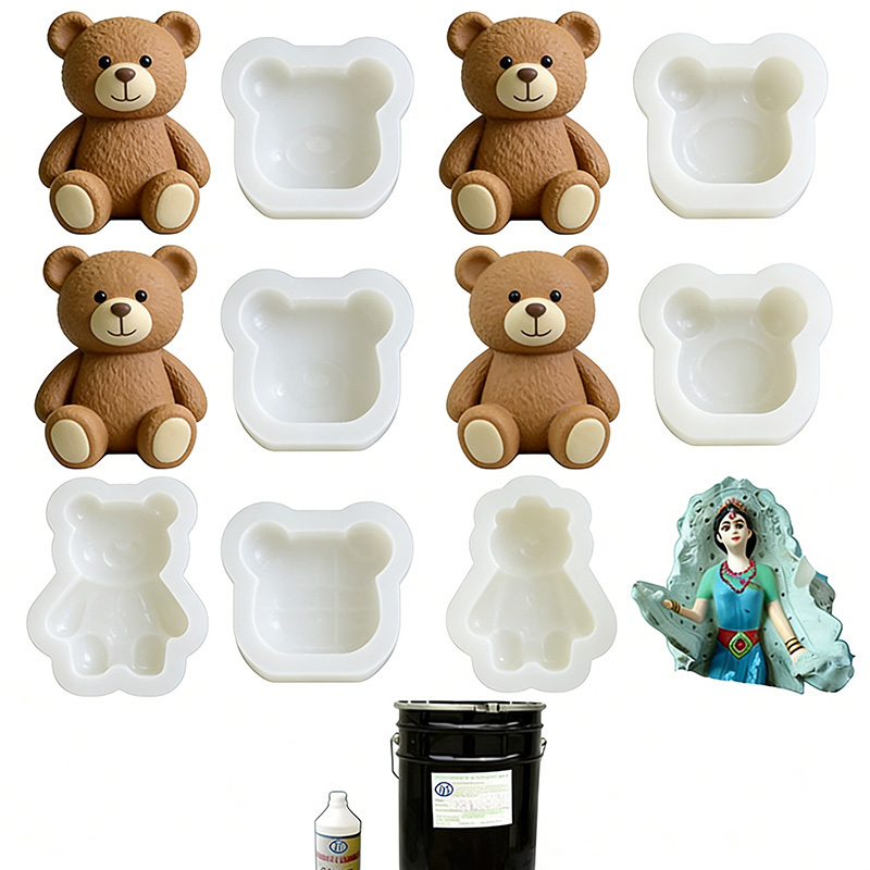 Condensation curing silicone mold rubber