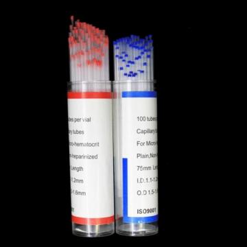 Tubos capilares de vidro de laboratório descartáveis ​​de 75 mm