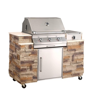 K959 Stainless Steel European Combined Outdoor Gas BBQ Barbecue Grill Tables Designs
