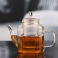 Hand-blown clear high borosilicate small glass teapot with infuser